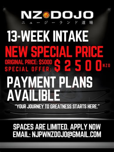 To start the year, NZ Dojo 13-Week Intakes for 2026 are now open. Training fee: $2,500 NZD Payment plans – this does not need to be paid as a lump sum. Instalments are available for those committed to the work. Intakes are structured, focused, and part of a world-class programme built for those prepared to commit to the process. 🗓 9 February – 10 May 2026 🗓 25 May – 23 August 2026 🗓 31 August – 29 November 2026 Spaces are limited. For full details, email: njpwnzdojo@gmail.com How bad do you w