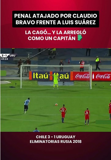 Claudio Bravo y su monumental atajada a Suárez