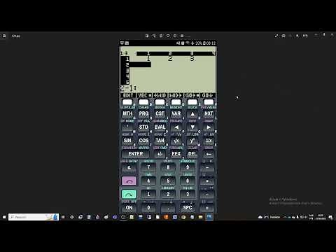 HP 48GX - Cálculo de determinante de matriz quadrada