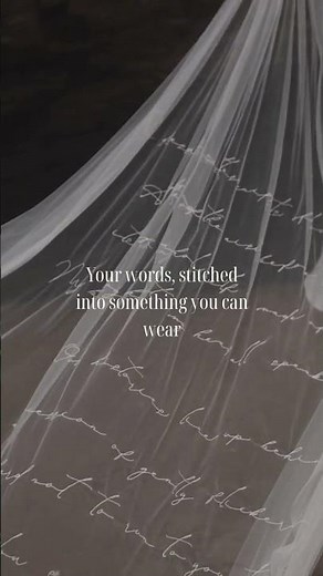 The Wedding Veil Made From Your Own Words 🤍