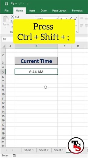 Shortcut to insert date & time in Excel... #excel #exceltips #exceltricks