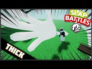 Comically large T H I C K glove in Slap Battles | Roblox