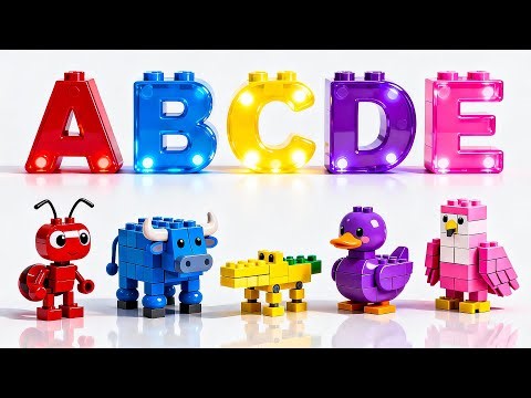 ABC Colorful Safari Lego Animal Song | ABCs & Colors Song For Kids