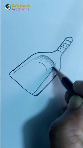 Dust Pan Drawing 🧹 | Easy Cleaning Tool Drawing #drawing #b.artwork