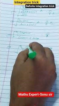 Definite Integration trick.#maths #integration maths Expert-Sonu sir.