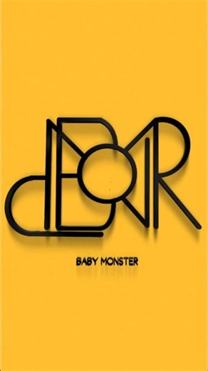baby monster #logodesign #namelogodesign #artandcraft #youtubeshorts #shorts #growonyoutube #bts