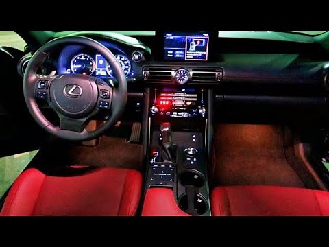 2021 LEXUS IS WITH RED INTERIOR + INTERIOR LIGHTING & EXTERIOR OVERVIEW