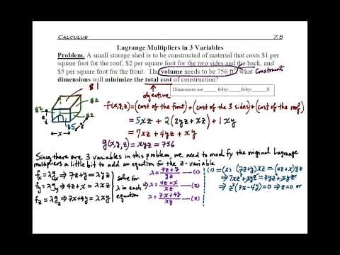 Lagrange Multipliers in three variables