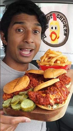 Viral Dave’s Hot Chicken Review | Is It Really That Spicy? 🔥 #daveshotchickenuk #asmr #mukbang #uk
