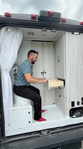 This Van Has A BIG Bathroom At the Back!