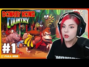 Donkey Kong Country Full Playthrough 🍌 Day 1 [Switch SNES 1994]