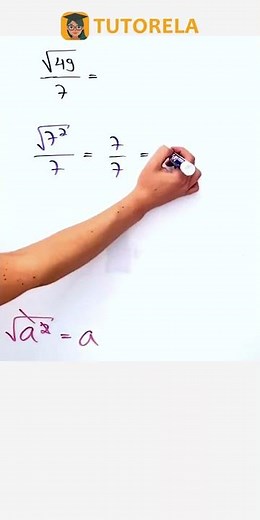 Solve: Square Root of 49 Divided by 7 Explained #Math #RulesOfRoots #SquareRootQuotientProperty