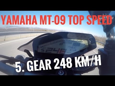 Yamaha Mt-09 TOPSPEED - 127 HP // Ecufast // 250 Km/h Limit / Kerem A