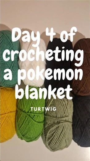 day 4 of crocheting a pokemon blanket #crochet #tapestrycrochet #handmade