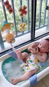 The Fun Way to Keep Your Baby Happy in the Bath! https://mishbaby.com/baby-bath-duck-shower-toy | Mishbaby
