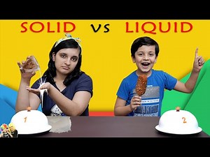 SOLID vs LIQUID CHALLENGE | Solid food vs liquid food eating challenge | Ep 205 Aayu and Pihu Show