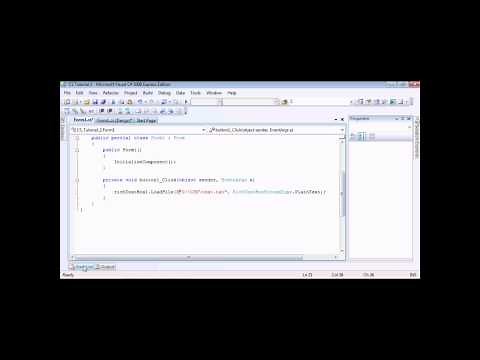 C# Tutorial - Loading and Saving to and from a Richtextbox