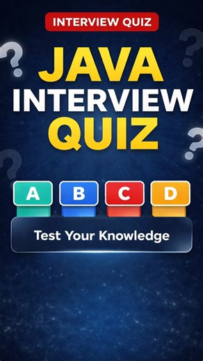 Your interview buddy 🤗 on Instagram: "Answers : 1️⃣ C – Use of Pointers Java does not support pointers directly to improve security and memory safety. 2️⃣ C – A final variable value cannot be changed Once a final variable is initialized, its value cannot be modified. 3️⃣ A – true String literals are stored in the String Pool, so both references point to the same object."