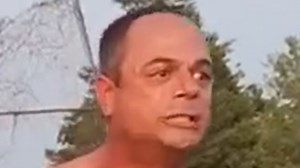 Watch as golfer loses it and rips off shirt after being accused of stealing ball