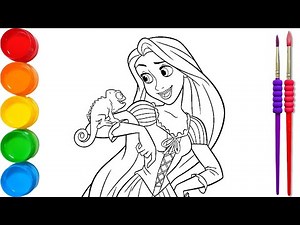 How to Draw Rapunzel from Tangled | Disney Princess
