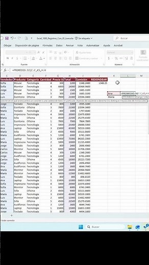 Cómo usar PROMEDIO.SI en Excel para calcular promedios con condición #excel #exceltips #exceltricks