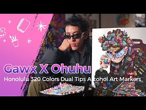 Gawx X Ohuhu the Honolulu 320 Colors Dual Tips Alcohol Markers 😎