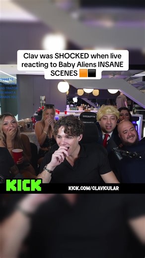 Clav was SHOCKED when live reacting to Baby Aliens INSANE SCENES 🟧⬛️ #clavicular #kick #fyp