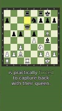A logical knight move leads to a queen sacrifice and a winning fork ♟️✨ #chess #puzzle