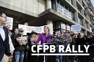 The Trump Administration is on a mission to destroy the Consumer Financial Protection Bureau. We can whimper, we can whine, or we can fight back. #CFPB | Elizabeth Warren