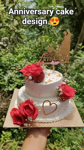 Another anniversary cake design 😍😍|| beautiful 😍😍