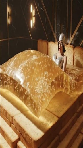 🥂1920s Flapper on a Champagne Jelly Bed?✨ #asmr #shorts