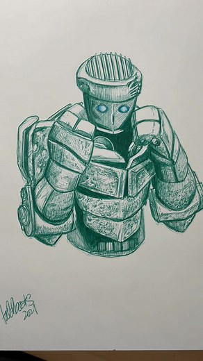 Drawing Atom from Real Steel - Freehand Ballpoint Pen Tutorial