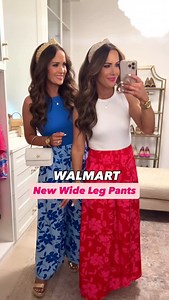 The cutest @walmart wide leg pants that look like a breezy maxi skirt! 🌟Comment OUTFIT LINKS for details! 🛍️ More prints available too! Wearing size S in the pants and sized up to a M in the $5 tanks. #walmart #walmartfashion #walmartstyle #summerstyle #vacaystyle #prettygarden #ltkfashion #affordablestyle | The DoubleTake Girls