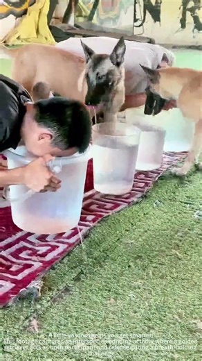 Human dog breath holding contest #shorts #animals #funny