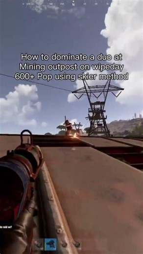 How to dominate mining outpost on a 600 pop on wipeday in rust #rust #rustconsole #rustpvp #rustgame