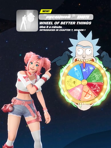 Rick and Morty Emote in Fortnite: Wheel of Better Things