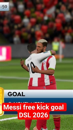 Messi free kick goal DSL 2026#dls26 #football #online game#messi