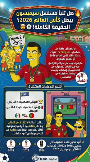 🚨 حقيقة تنبؤ مسلسل #سيمبسون ببطل كأس العالم 2026! (كشف الخدعة) 🤯❌