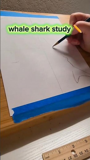 Drawing Every Single Spot on a Whale Shark ✏️🐋 #drawing #shorts #tutorial