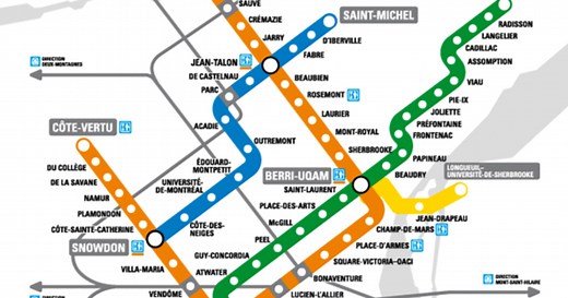 [Carte] Le «vrai» plan du métro de Montréal