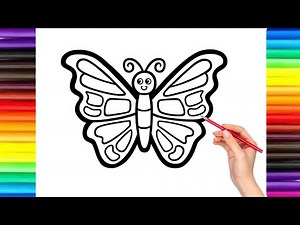 How to draw a Butterfly Drawing Step-by-Step easyli | Beautiful butterfly drawing for kids
