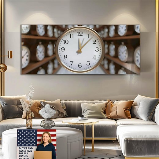 Extra Large Wall Clock, Oversized Modern Glass Wall Decor, Luxury Contemporary Statement Clock, 20x43 or Round 20x20" - Etsy