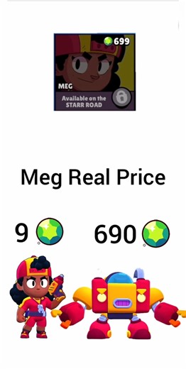 Meg Real Price 💲#brawlstars #memes #fyp #fypシ
