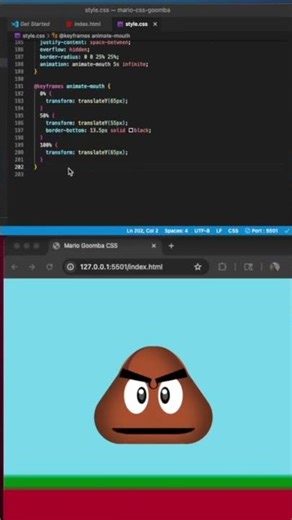 Building a Goomba in Pure HTML & CSS #mario #css #codepen