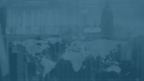 clip-3991730435-animation-clock-data-processing-over-blue-background