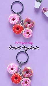 🍩✨ Learn how to make this adorable donut keychain out of polymer clay. #polymerclaycrafts #diykeychain #donutlovers #diy #diyvideos #diycrafts #DIYTutorial #diyprojects #artandcraft #polymerclay #claycrafts #ClayKeychain #keychain #keychainmaking #donuts #craftingideas #crafting #crafts #handmade #howto #tutorialvideo | D.I.Yay