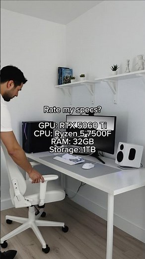 Rate my PC Specs 🏅 RTX 5060 Ti 16GB + Ryzen 5 7500F 🎮 Allied Stinger ❄️ Clean Gaming Setup #pcgaming