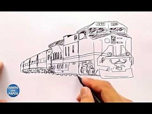 Very Easy!! How to Draw TRAIN a Cartoon for kids - Drawing doodle art