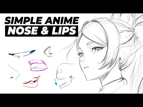 How to QUICKLY Draw BETTER Anime Nose and Mouth!!