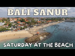 Bali Sanur 4k Beach Walking Tour